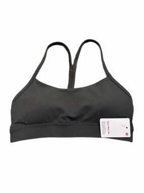 NWT Lululemon Flow Y Bra Nulu Jacquard A-C Cups (Graphite Grey) Size 4
